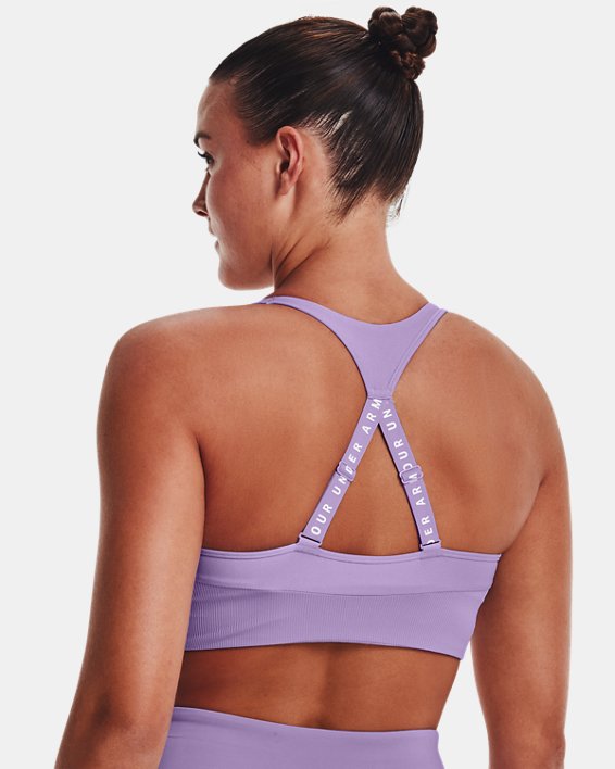 Soutien-gorge de sport à maintien modéré UA Infinity Rib pour femme, Purple, pdpMainDesktop image number 5
